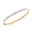 18ct White & Yellow Gold Round Brilliant Cut Diamond Bangle