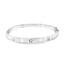 9ct White Gold Bangle With Round Brilliant Cut Diamonds