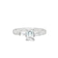Emerald Cut 0.71ct Diamond Trilogy Engagement Ring