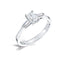 Emerald Cut 0.71ct Diamond Trilogy Engagement Ring