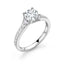 Round Brilliant Cut 0.76ct Diamond Engagement Ring with Diamond Shoulders