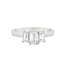 Emerald Cut 0.66ct Diamond Trilogy Engagement Ring