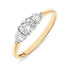 Round Brilliant Cut 0.52ct Diamond Trilogy Engagement Ring