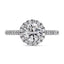 Round Brilliant Cut 1.00ct Diamond Halo Engagement Ring