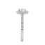 Round Brilliant Cut 1.00ct Diamond Halo Engagement Ring