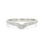 Round Brilliant Cut Diamond Grain Set Wishbone Wedding Band 0.36cts