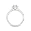 Emerald Cut 0.71ct Diamond Halo Engagement Ring
