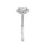 Emerald Cut 0.71ct Diamond Halo Engagement Ring