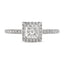 Princess Cut 0.52ct Diamond Halo Engagement Ring