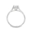 Princess Cut 0.52ct Diamond Halo Engagement Ring