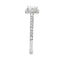Princess Cut 0.52ct Diamond Halo Engagement Ring