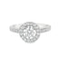Round Brilliant Cut 0.70ct Diamond Halo Engagement Ring