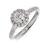 Round Brilliant Cut 0.70ct Diamond Halo Engagement Ring
