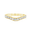 Round Brilliant Cut 0.52ct Diamond Wishbone Half Hoop Wedding Band