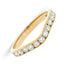Round Brilliant Cut 0.52ct Diamond Wishbone Half Hoop Wedding Band