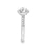 Round Brilliant Cut 0.57ct Diamond Halo Engagement Ring