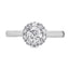 Round Brilliant Cut 0.50ct Diamond Halo Engagement Ring
