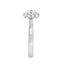Round Brilliant Cut 0.50ct Diamond Halo Engagement Ring
