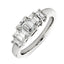 Emerald Cut 0.70ct Diamond 5 Stone Engagement Ring