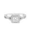 Princess Cut 0.60ct Diamond Halo Engagement Ring