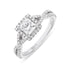 Princess Cut 0.60ct Diamond Halo Engagement Ring