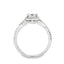Princess Cut 0.60ct Diamond Halo Engagement Ring