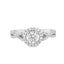 Round Brilliant Cut 0.50ct Diamond Halo Engagement Ring