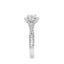 Round Brilliant Cut 0.50ct Diamond Halo Engagement Ring