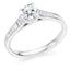Round Brilliant Cut 0.70ct Diamond Engagement Ring with Diamond Shoulders