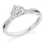 Round Brilliant Cut 0.70ct Diamond Engagement Ring with Diamond Shoulders