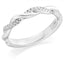 Round Brilliant Cut Diamond Twist Wedding Band