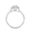 Round Brilliant Cut 0.45ct Diamond Double Halo Engagement Ring