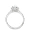Round Brilliant Cut 0.81ct Diamond Halo Engagement Ring