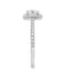 Round Brilliant Cut 0.81ct Diamond Halo Engagement Ring