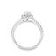 Pear Cut 0.54ct Diamond Halo Engagement Ring