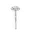 Pear Cut 0.54ct Diamond Halo Engagement Ring