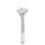 Round Brilliant Cut 0.91ct Diamond Engagement Ring with Diamond Shoulders