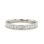 Princess Cut 050.ct Diamond Channel Set Half Hoop Wedding Band