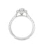 Oval Cut 0.74ct Diamond Halo Engagement Ring
