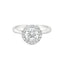 Lab Grown Round Brilliant Cut 1.01 Diamond With Diamond Halo