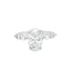 Lab Grown Oval Cut 2.00ct Diamond Engagement Ring With Round Brilliant Cut Side Stones