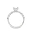 Lab Grown Oval Cut 2.00ct Diamond Engagement Ring With Round Brilliant Cut Side Stones
