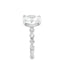 Lab Grown Oval Cut 2.00ct Diamond Engagement Ring With Round Brilliant Cut Side Stones