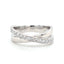 Round Brilliant Cut 0.25ct Diamond Crossover Eternity Ring