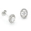 Oval Cut Diamond Halo Earrings