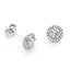 Round Brilliant Cut Diamond Halo Earrings