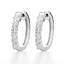 Round Brilliant Cut Diamond Hoop Earrings