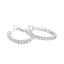 Round Brilliant Cut Micro Set Diamond Hoop Earrings
