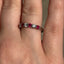 Round Brilliant Cut Ruby & Diamond 7 Stone Eternity Ring