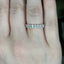 Oval Cut 1.29ct Diamond 13 Stone Half Hoop Eternity Ring